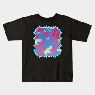 Neon Glitch Fusion - Dazzling Abstract Pop Art Kids T-Shirt